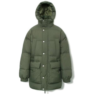 Khaki Green Warm Air Duck Down Half Padding Jackets
